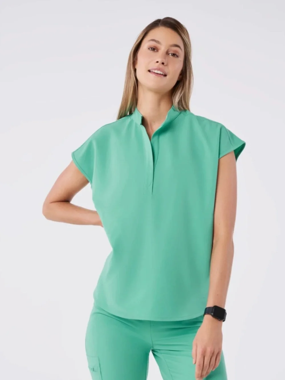 FIGS Surgical Green Scrub Set Rafaela™ Oversized Top + Nepal™ Tall Slim Jogger